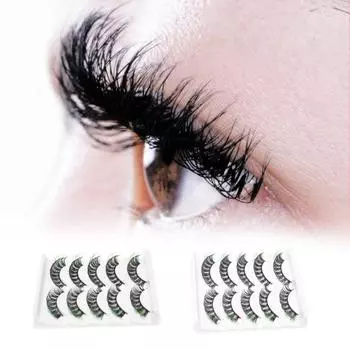 5 пар накладных ресниц мягкие удобные для ношения волокна красочные толстые накладные ресницы для женщин C