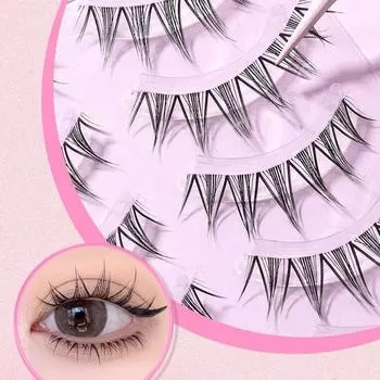 5 пар накладных ресниц «рыбий хвост» с полной полоской, тонкие милые накладные ресницы в стиле комиксов, накладные ресницы для вечеринки SY917-C