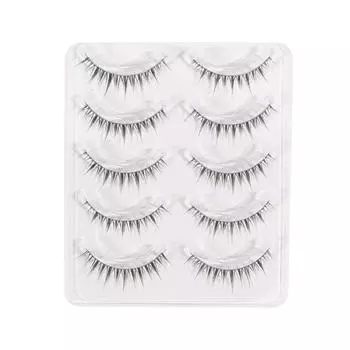 5 пар натуральных накладных ресниц макияж искусственные ресницы для девушек и женщин DIY наращивание ресниц косплей косметика инструмент для красоты Black meme чёрный