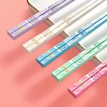 5 пар нескользящих многоразовых палочек для еды набор корейских палочек для суши палочки для еды палочки для еды из сплава для кухни ресторана отеля