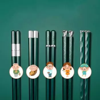 5 пар нескользящих палочек для еды в китайском стиле, корейский домашний отель, ресторан, портативные палочки для здорового питания для суши, пельменей, лапши