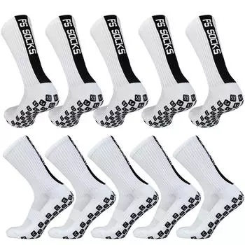 5 пар нескользящих спортивных футбольных носков, противоскользящие футбольные носки для футбола, баскетбола