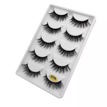 5 пар норковых ресниц, 3D норковые ресницы, натуральные длинные накладные ресницы, наращивание ресниц 1-1,5 см