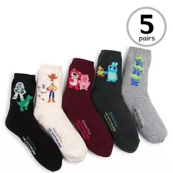 (5 пар) носки до щиколотки Lotso Woody Buzz для женщин и детей, забавный повседневный костюм EK15 23cm-26cm