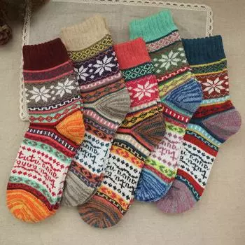 5 пар носков Crew Socks, мягких, дышащих и теплых, для активного отдыха на природе для женщин 5 pairs