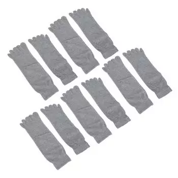 5 пар носков с пальцами, дышащие носки с пятью пальцами, предотвращающие запах ног, носки для бега и йоги для мужчин, серые чёрный