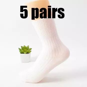 5 пар носков с широким голенищем для диабетиков, предотвращающих варикозное расширение вен, удобных для пожилых людей, гипертоников, полных мужчин и беременных женщин, подарок One Size
