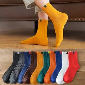 5 пар носков женские зимние теплые носки для женщин новогодний милый комплект мужские белые японский стиль спортивная мода короткие носки комплект женский 5Pcs белый