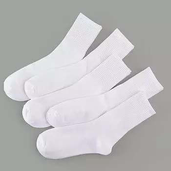5 пар однотонных носков средней длины Женские Осенняя мода Удобные носки Классические Черные Белые Высококачественные Женские носки средней длины Single code