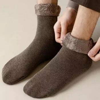 5 пар осенних и зимних носков, мужские утолщенные теплые носки для зимы, мужские универсальные носки до середины икры, зимние носки-тапочки 1Pairs