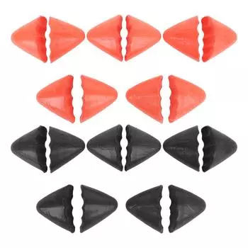 5 пар остроконечных наполнителей для обуви, вставок из полиуретановой пены, толстых мягких наполнителей для носков, наполнителей для обуви половинного размера Black