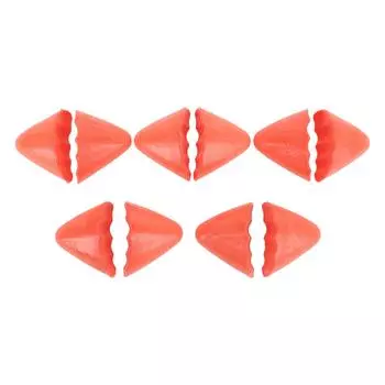 5 пар остроконечных наполнителей для обуви, вставок из полиуретановой пены, толстых мягких наполнителей для носков, наполнителей для обуви половинного размера оранжевый