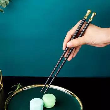 5 пар палочек для еды, нескользящие, устойчивые к высоким температурам, креативный подарок, черный горячий горшок, китайские палочки для еды, общественная посуда чёрный
