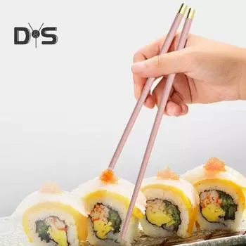 5 пар палочек для еды, высокопрочные пищевые классы, не содержащие BPA, нескользящий дизайн, многоразовые палочки для еды, посуда, кухонные инструменты разноцветный