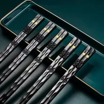 5 пар японских китайских палочек для еды палочки для суши многоразовые металлические корейские палочки для еды набор здоровой посуды