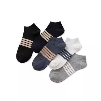 5 пар разноцветных мужских носков до щиколотки с полосками, персонализированные, стильные, простые и впитывающие пот 39-42
