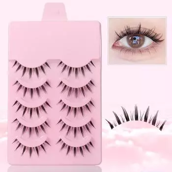 5 пар ресниц Little Devil, накладные ресницы для косплея, накладные ресницы Fairy Sweet Eyelashes, инструменты для макияжа глаз 01