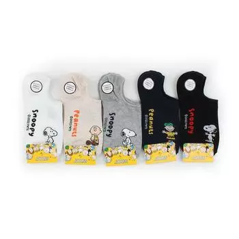 (5 пар)Snoopy peanuts Официально лицензированные носки IL15 M