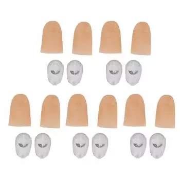 5 пар светодиодных лампочек для большого пальца из ПВХ 3 В 40 мАч на батарейках 4,5 см светодиодные поддельные лампы для пальцев разноцветный