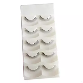 5 пар тренировочных ресниц, ресничные полоски, тренировочные ресницы для начинающих визажистов 6mm жёлтый