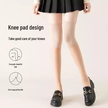 5 пар ультратонких носков выше колена с защитой от зацепов и наколенниками 2 pairs upgraded knee pads