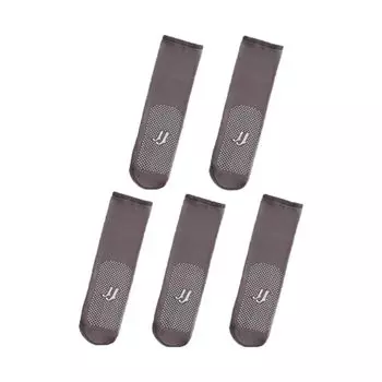 5 пар ультратонких женских невидимых носков из нейлона, нескользящие, из хрустального шелка, повседневные женские gray-5pairs