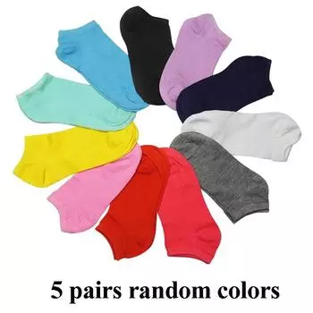 5 пар в лоте Хлопковые женские носки Женские Повседневные Носки-лодочки 3D Упаковка Мультяшные Харадзюку Кошка Милые Сердечки Невидимые Смешные Девичьи Набор Носков до Щиколотки One Size