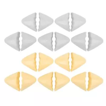 5 пар вставок для пальцев ног из пенополиуретана, толстые, мягкие, универсальные наполнители для пальцев ног для больших свободных туфель половинного размера Beige