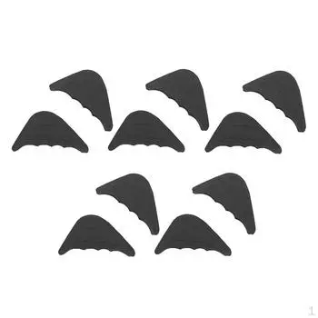 5 пар вставок для передней части стопы для женщин, высокие каблуки, носок, полугубчатая подушечка Black