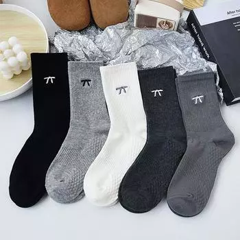 5 пар Y2K Kawaii Bow Socks женские милые спортивные забавные носки для девочек Harajuku Y2K носки для лодок из хлопка спортивная повседневная одежда One Size