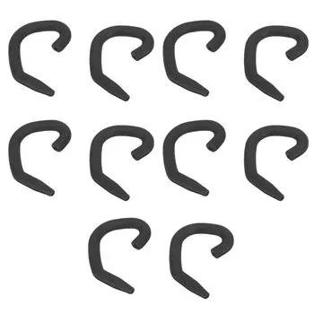 5 пар защитных чехлов для лица с крючками для ушей, мягкие силиконовые многоразовые удобные защитные чехлы для лица с крючками для ушей чёрный