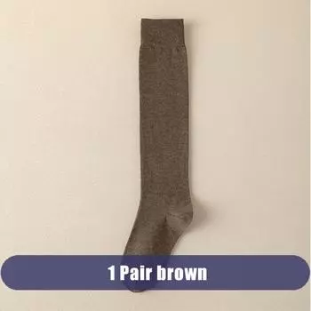 5 пар женских чулок из хлопка, плотные, впитывающие пот, дышащие, длинные, компрессионные, для студентов, для девочек, носки ниже колена EU35-39