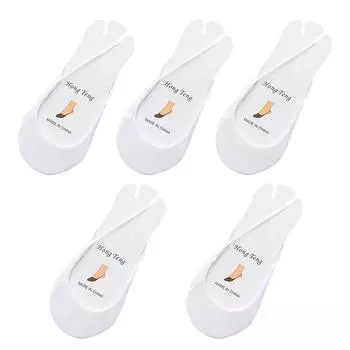 5 пар женских хлопковых носков-лодочек с подтяжками, невидимые носки с мелким носком, летние тонкие носки с полуподошвой, короткие носки без каблука One Size