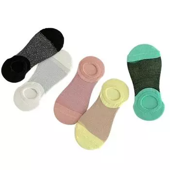 5 пар женских хлопковых носков, повседневные дышащие короткие носки и удобные носки-лодочки для девочек с низкой посадкой One Size
