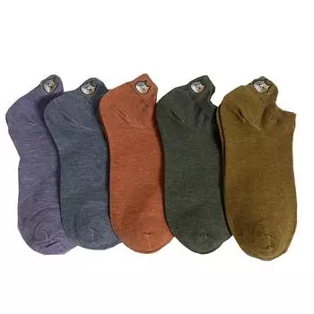 5 пар женских носков до щиколотки с вышивкой животных, милые кошки, летний набор коротких носков с мультяшным каваи, мягкие, дизайнерские носки One Size