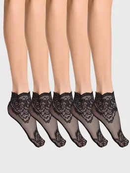5 пар женских носков до щиколотки с цветочной вышивкой, низкие, красивые и изящные для женщин, удобные и дышащие One Size