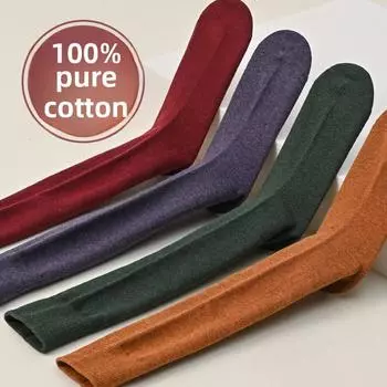 5 пар женских осенне-зимних высоких носков до колена и тонких носков до икры 5 Pairs