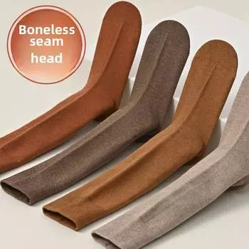 5 пар женских весенних и осенних носков из чистого хлопка без следов, но длиной до колена 5 Pairs