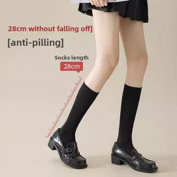 5 пар женских весенних и осенних универсальных хлопковых носков средней длины в студенческом стиле без косточек с защитой от катышков 5 Pairs