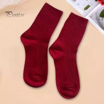 5 пар зимних носков унисекс, новогодние праздничные красные флисовые носки, толстые винтажные носки средней длины, противоскользящие, высокоэластичные спортивные носки One Size 1 Set