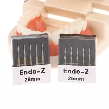 5 Pcs/Boxed Dental Carbide Tungsten Drill Obstructive Gear Tooth Extraction Burs For High Speed Handpiece 28MM