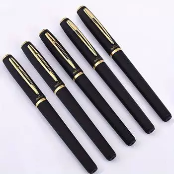 5 Pcs classic style 0.5mm ballpoint pens for daily writing pen (black ink)