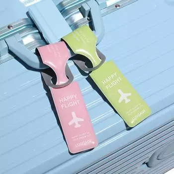 5 Pcs Durable PVC Luggage Tags Anti Lost Name Label for Kids Travel Boarding