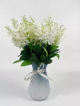 5 Pcs Fake Flowers Wisteria Hyacinth Artificial Flowers Bouquets Silk UV Resistant for Home Garden Fence Restaurant Hotel Party Wedding Decoration фиолетовый