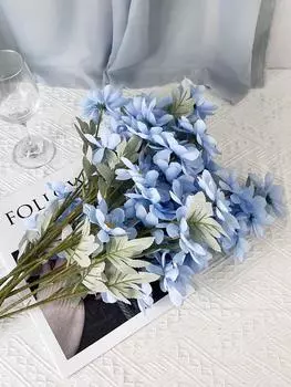 5 Pcs Fake Polish Chrysanthemum Artificial Flower Polish Chrysanthemum Silk Flowers for Home Restaurant Wedding Outdoor Decoration вино красного