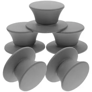 5 Pcs Glass Silicone Lid Handle Pan Lids Replacement Knob Pot Iron Silica Gel Pot Lid Replacement Handle Knobs серый