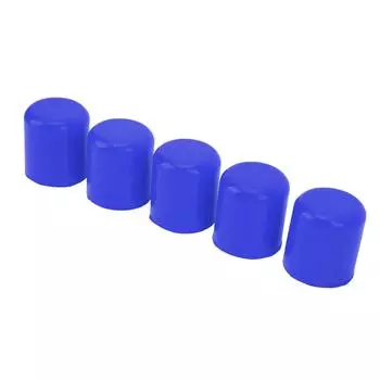 5 Pcs Intake Vacuum Hose Silicone Tube End Plug Cover Lanking Cap 25mm Inner Diameter Universal Fit синий