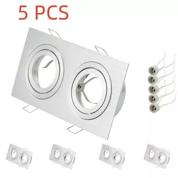 5 Pcs LED Downlight Spotlight Brackets with GU10 Lamp Holder Light Stand Adapters Lamp Shade Rings Hole Enlarge Outer Frame
