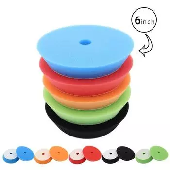 5 Pcs/lot 6 Inch Car Polishing Disc Sponge Wool Wheel Polishing Pad For Car Polisher Drill Adapter Self-Adhesive Buffing Waxing