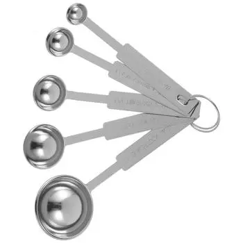5 Pcs Metal Measuring Spoons Stainless Steel Measuring Spoon Set with Graduated Scale Essential Kitchen Tool for Coffee Lovers